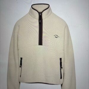 Women's Cream Half-Zip Sweater